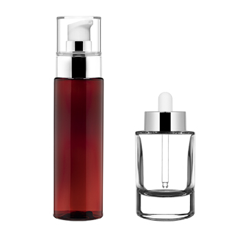 Cosmetics Glass and Plastic bottles 