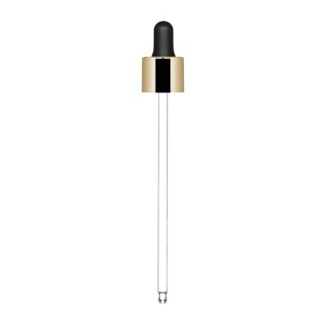 Compte-gouttes Vip 10 ml or brillant avec pipette noir