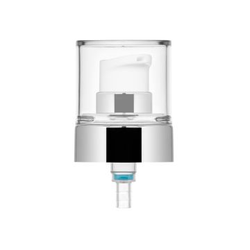 Bomba de crema Ice 20/400 metalizada plata brillante + tapón PP