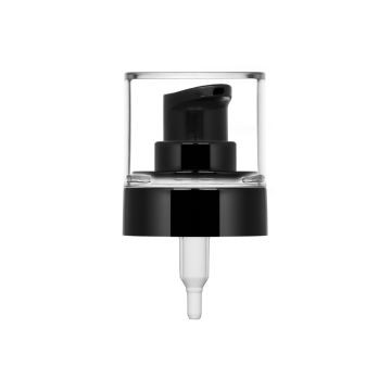 Pompe Crème Ice 20/400 noir brillant + capuchon PETG transparent