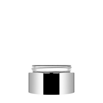 Pot Luxe 50 ml 60/400 verre métallisé argent brillant opaque
