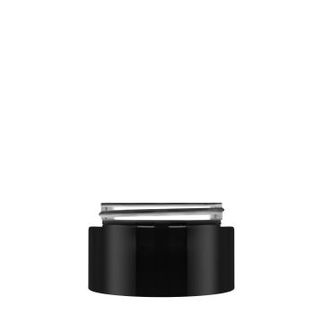 Luxe 50 ml 60/400 Dose Glas glänzend schwarz lackiert