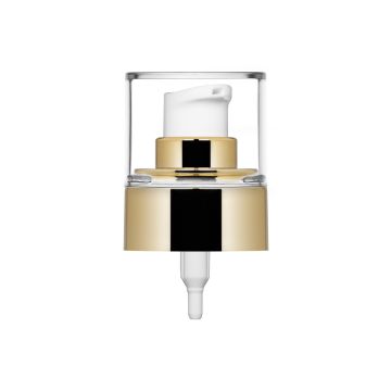 Bomba de crema Ice 24/410 metalizada oro brillante + tapón Styrolux transparente