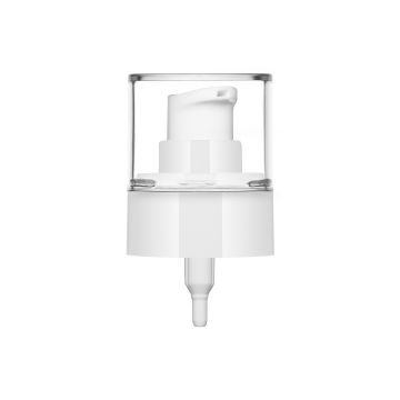 Bomba de crema Ice 24/410 blanco brillante + tapón Styrolux transparente