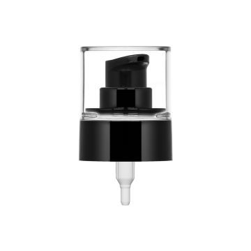 Bomba de crema Ice 24/410 negro brillante + tapón Styrolux transparente