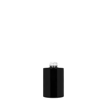 Heavy 50 ml 20/400 Shiny Black Glass Bottle