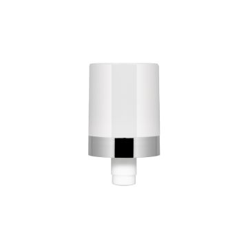 Pumpe für Airless Pocket 10-15-30 ml PP silberner glänzende + weiße glänzende Abdeckung 