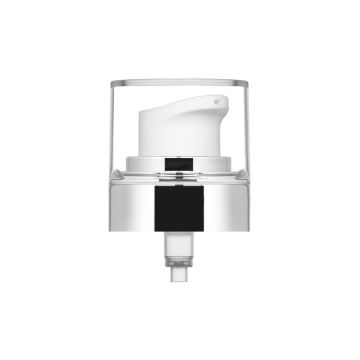 Airglass Slim Refill Airless Pumpe Creme silver glänzend + Abdeckung PETG transparent