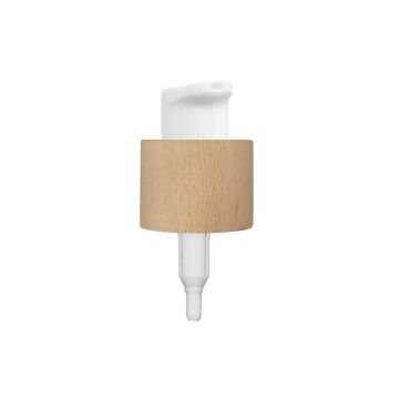 Pompe Crème Rewood 20/400 bois naturel + distributeur blanc brillant