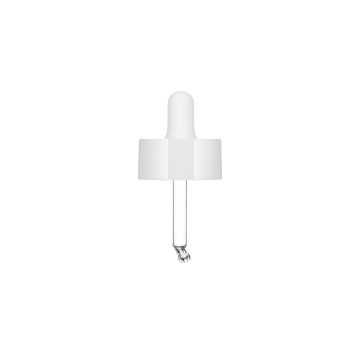 Compte-gouttes Girotondo blanc brillant avec pipette en nitrile blanc pour Flacon Luxe 30 ml