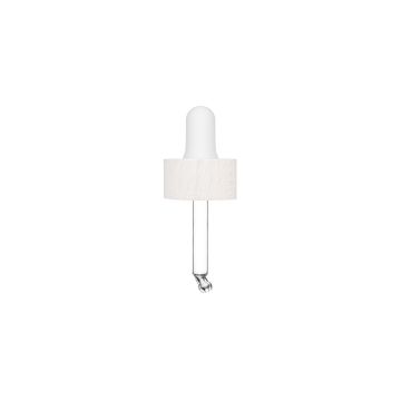 Cuentagotas Rewood madera blanqueada con pipeta de nitrilo blanca para Frasco Sky 20 ml