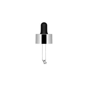Sky Hülse Pipette silber glänzend mit schwarzer Nitril Pipette für Ego Flasche 50 ml