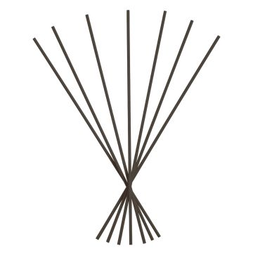 Set 8 Bâtonnets noirs Ø 4 mm ht 33 cm