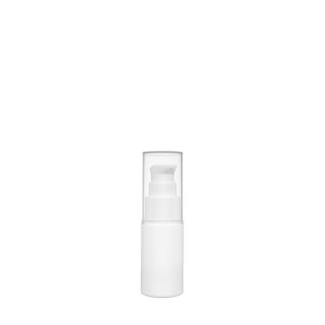Airless 15 ml Flasche Kunststoff weiß glänzend