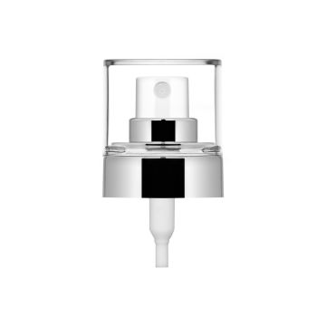 Bomba de spray Ice 20/400 metalizada plata brillante + tapón Styrolux transparente