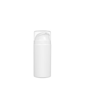 Airless Bottle 100ML white glossy plastic