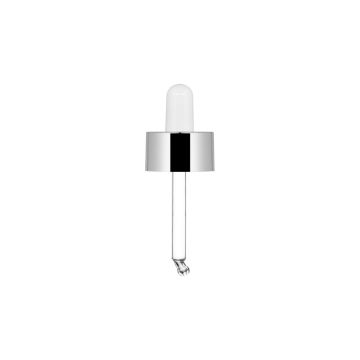Glänzende Silber Pipette mit Nitril Pipette für Luxe Flasche 30 ml