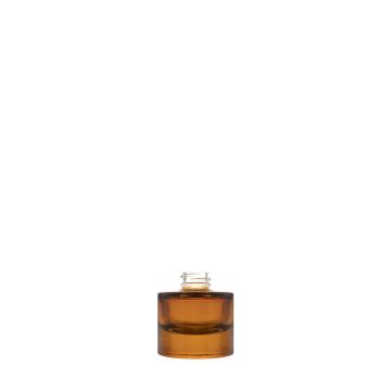 Heavy 15 ml 20/400 Semi-Transparent Amber Glass Bottle