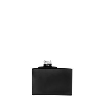 Frasco Square 200 ml 24/410 vidrio negro brillante cubriente