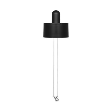 Girotondo Matte Black Dropper with Black Nitrile Teat for Heavy 100 ml Bottle