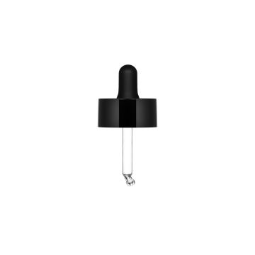 Schwarze Pipette mit schwarzer Nitril-Pipette für Luxe 30 ml Flasche