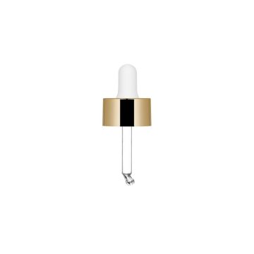 Dropper Sky oro lucido con pipetta in nitrile bianca per Flacone Sky 25 ml