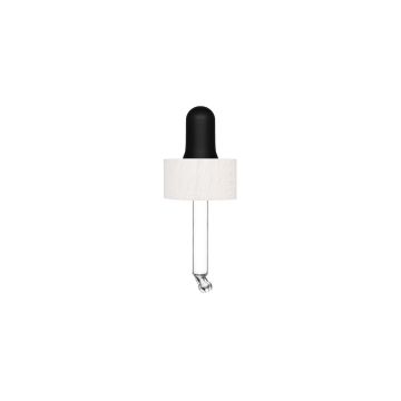 Cuentagotas Rewood madera blanqueada con pipeta de nitrilo negra para Frasco Ego 50 ml