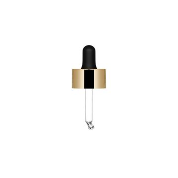 Cuentagotas Sky oro brillante con pipeta de nitrilo negro para Frasco Sky 10 ml
