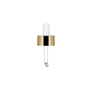Dropper Sky oro lucido con pipetta in nitrile bianca per Flacone Ego 30 ml