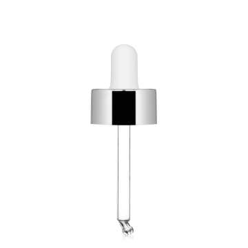 Cuentagotas Urban Luxury plata brillante con pipeta de nitrilo blanca para Frasco Ego 100 ml 