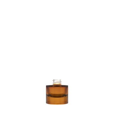 Heavy 15 ml 20/400 Semi-Transparent Amber Glass Bottle