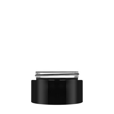 Luxe 50 ml 60/400 Dose Glas glänzend schwarz lackiert