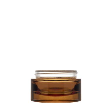 Pot Luxe 50 ml 60/400 verre verni ambre brillant semi-transparent