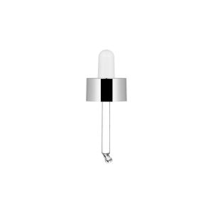 Sky Shiny Silver Dropper with White Nitrile Teat for Luxe 30 ml Bottle