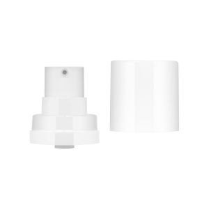 Pump for 50-75-100 ml Mythic Airless bottle with ring and cover glossy white pp.