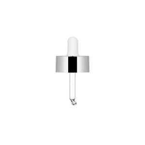 Dropper glossy silver with nitrile pipette for Heavy bottle 30ML