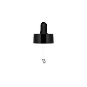 Dropper glossy black with nitrile pipette for Pure glass bottle 100ml