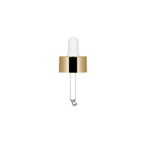 Dropper glossy gold with nitrile pipette for Sky glass bottle 20 ml 