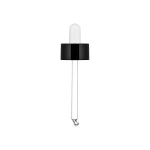 Dropper SKY shiny black with white nitrile pipette for Bottle Venus 30 ml
