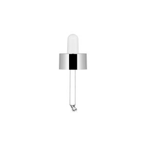 Dropper glossy silver with nitrile pipette for Sky glass bottle 15ML 