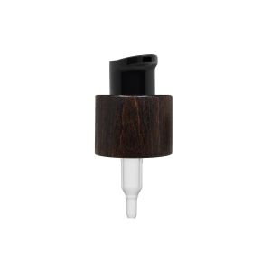 Rewood 20/400 cream pump wengè wood + glossy black actuator