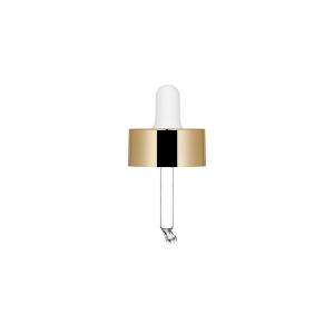 Dropper glossy gold with nitrile pipette for Heavy glass bottle 100ML 