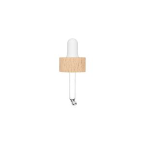 Cuentagotas Rewood madera natural con pipeta de nitrilo blanca para Frasco Himiko 30 ml | Pockii 30 ml 
