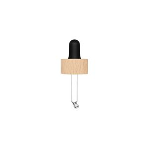 Cuentagotas Rewood madera natural con pipeta de nitrilo negra para Frasco Himiko 30 ml | Pockii 30 ml 