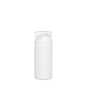 Airless Flasche 100 ml Kunststoff weiß glänzend
