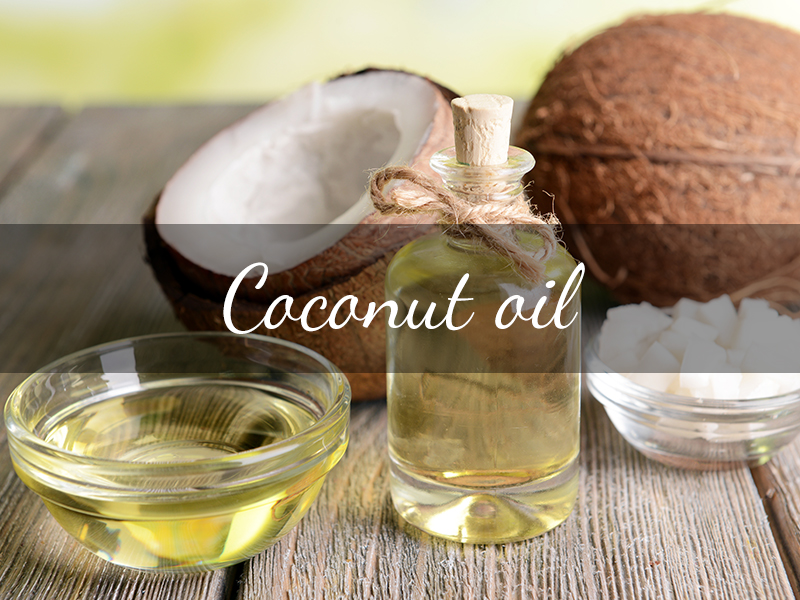 coconut oil in plastic bottles