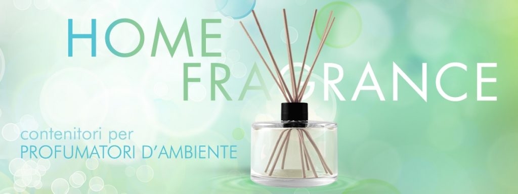 Linea di contenitori in vetro per profumi d'ambiente