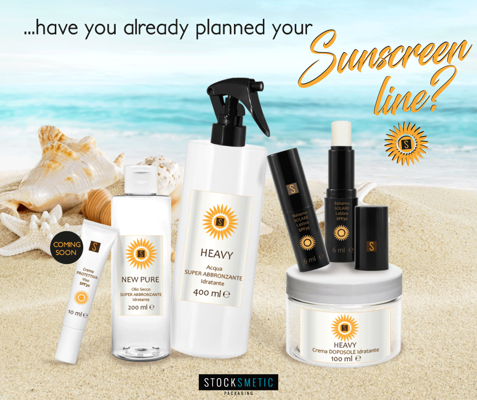 Your Sunscreen line with Stocksmetic Packaging