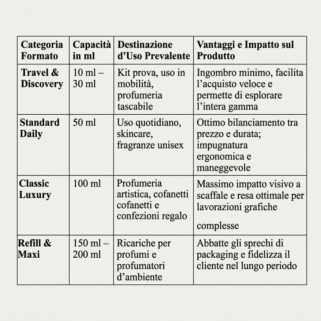 taglie tra flaconi di packaging taglie tra flaconi di packaging