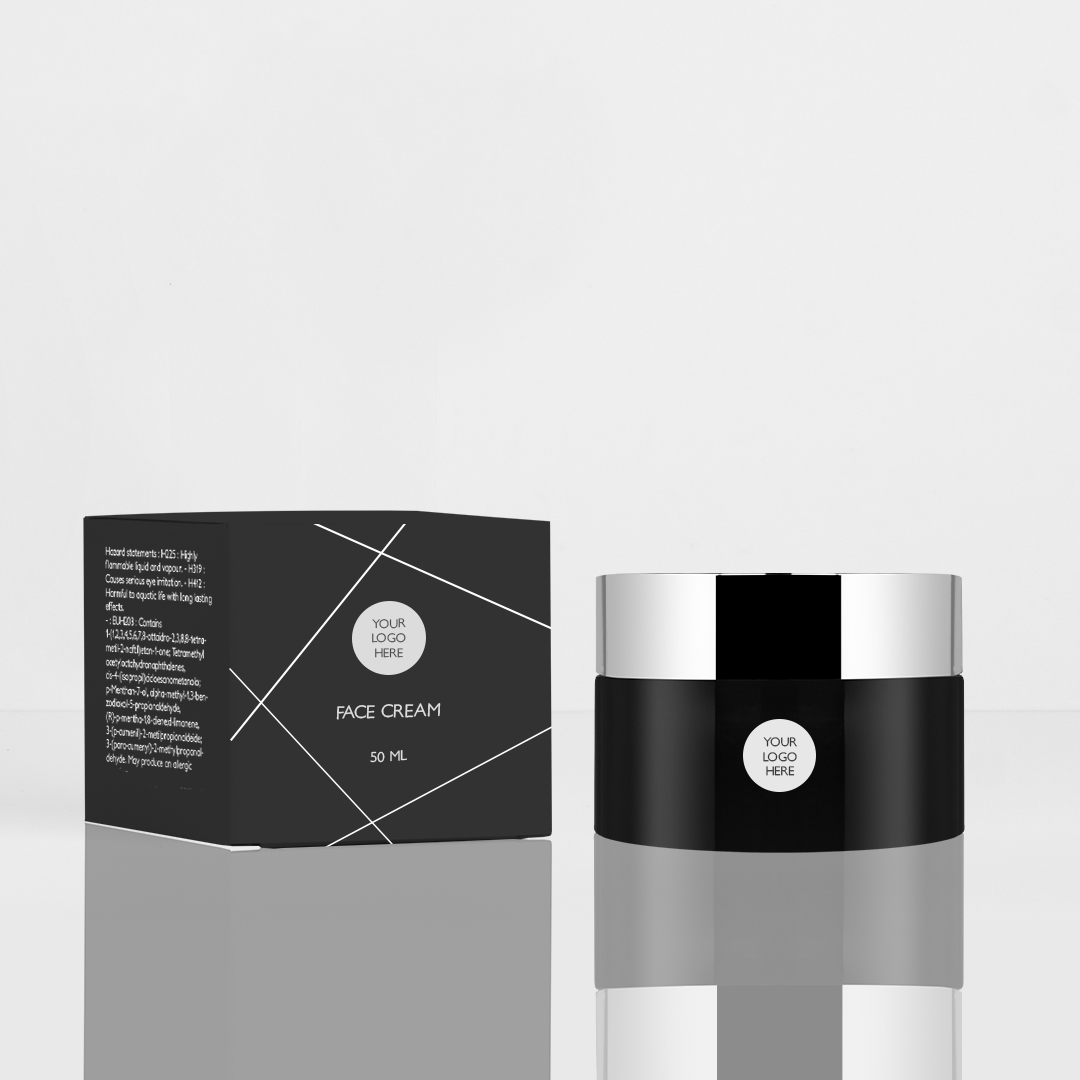 Luxe Jar 50ml/1.69oz 60/400 black opaque   